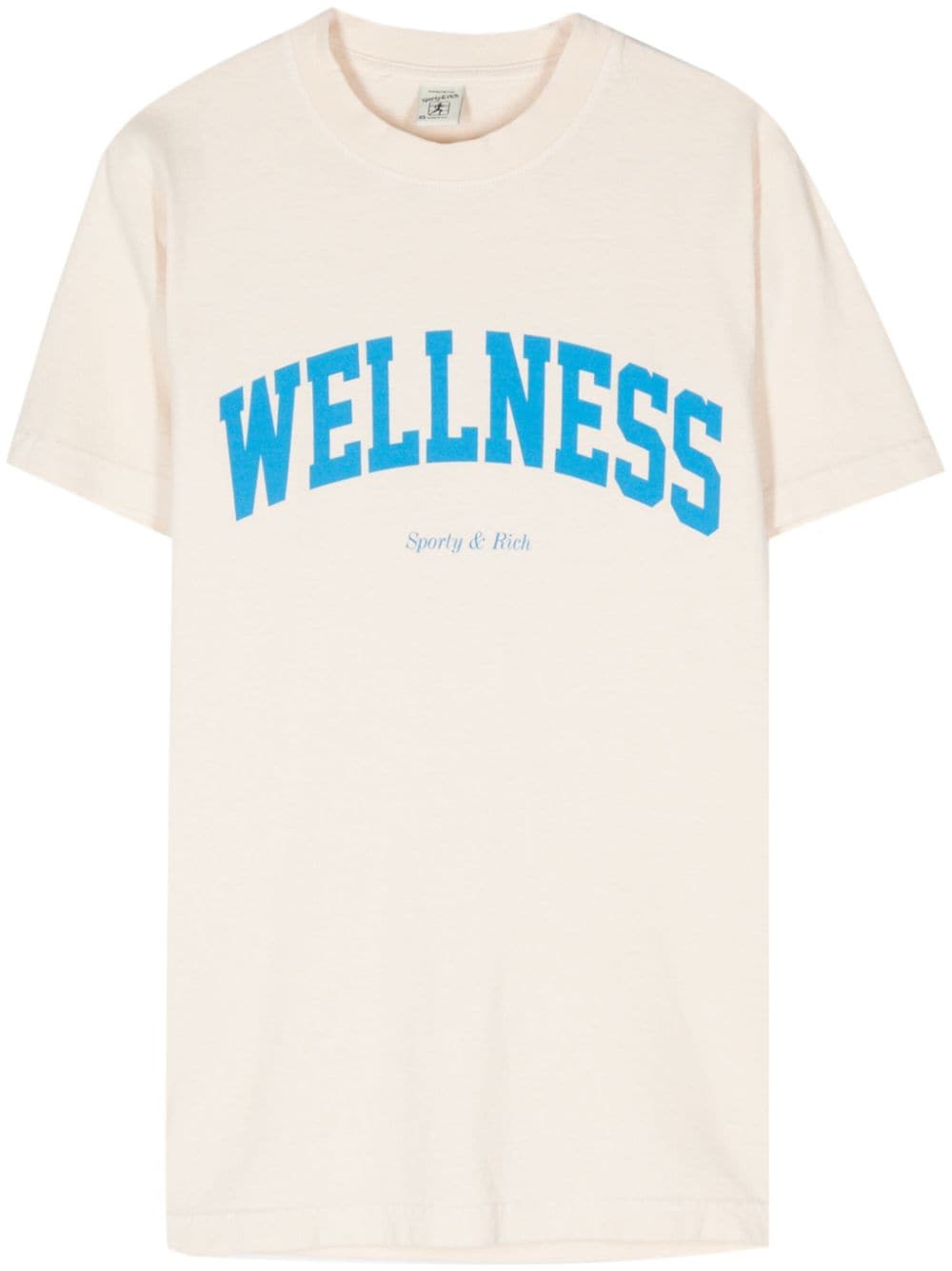t-shirt wellness ivy unisex crema in cotone - SPORTY & RICH